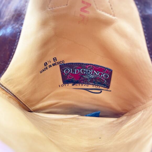 Old Gringo Women’s 8.5 Mayra Brass Brown Knee High Tall Western Cowgirl Boots - Picture 11 of 11